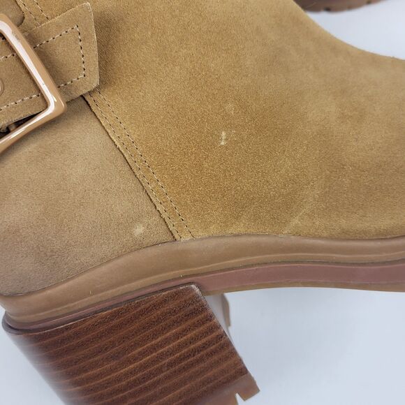 Naturalizer Trina Accent Mid Round Toe Block Heel Zip up Boot brown 9.5M - Picture 6 of 16